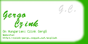 gergo czink business card